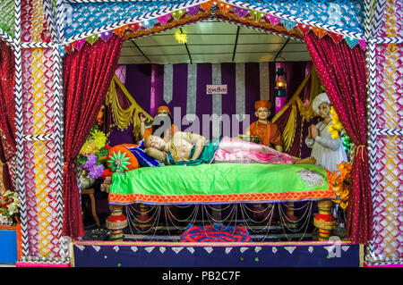 Statue des Indischen Herr Swaminarayan, Hindu Gott nilkanth Idol. Statue des Indischen Herr Swaminarayan, Hindu Gott nilkanth Idol. Stockfoto