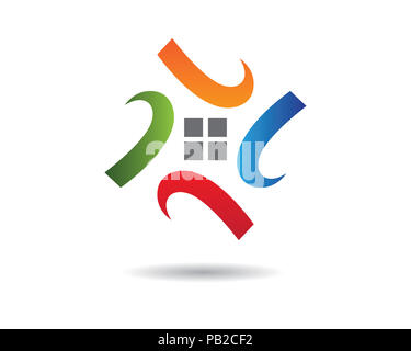 Eigenschaft Logo Vorlage Vektor icon Abbildung design Stockfoto