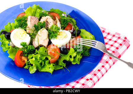 Gemüsesalat mit Konserven Stockfoto