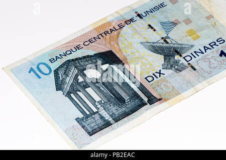 10 tunesische Dinar Bank Note. Tunesischer Dinar ist die nationale Währung der Tunesien Stockfoto