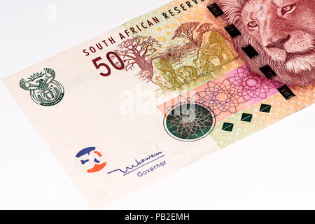 50 Südafrikanischen Rand Bank Note. Südafrikanischen Rand ist die nationale Währung der Südafrika Stockfoto