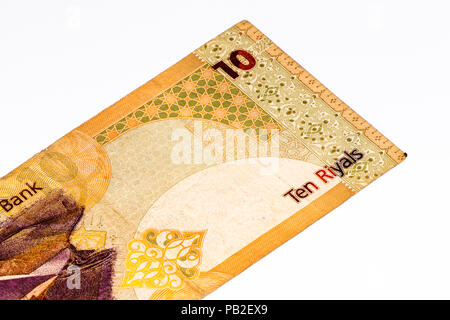 10 Qatari rial Bank Note. Riyal ist die nationale Währung in Katar. Stockfoto