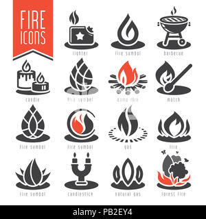 Brand Icon Set Stockfoto