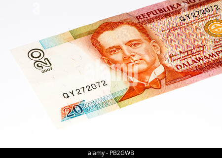 20 Pesos bank Kenntnis von den Philippinen. Pesos ist die nationale Währung der Philippinen Stockfoto