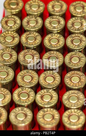 357 Magnum bullets Festlegung auf einem weißen Zähler Stockfoto