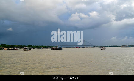 Die vivekananda Setu AKA Kolkata Shibpur Brücke Stockfoto