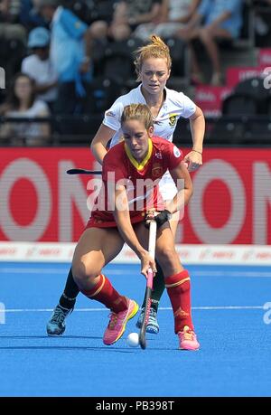 Stratford, London, UK. 26. Juli 2018. Maialen Garcia (ESP). Spanien gegen Südafrika. Match 13. Pool C. Hockey der Frauen-WM 2018. Lee Valley Hockey Centre. Queen Elizabeth Olympic Park. Stratford. London. UK. 26.07.2018. Credit: Sport in Bildern/Alamy leben Nachrichten Stockfoto