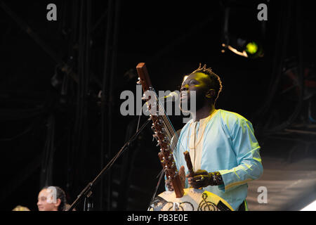 WOMAD-Festival, UK, 26. Juli 2018, Kafou Music Project, Credit: Guy Peterson/Alamy leben Nachrichten Stockfoto