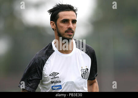 Die costaricanischen player Bryan Ruiz, Züge für die Santos FC. Die Ausbildung fand in der Stadt Santos, an der Küste von Sao Paulo, Brasilien. 26. Juli, 2018. Quelle: AFP 7/ZUMA Draht/Alamy leben Nachrichten Stockfoto