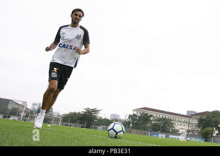 Die costaricanischen player Bryan Ruiz, Züge für die Santos FC. Die Ausbildung fand in der Stadt Santos, an der Küste von Sao Paulo, Brasilien. 26. Juli, 2018. Quelle: AFP 7/ZUMA Draht/Alamy leben Nachrichten Stockfoto