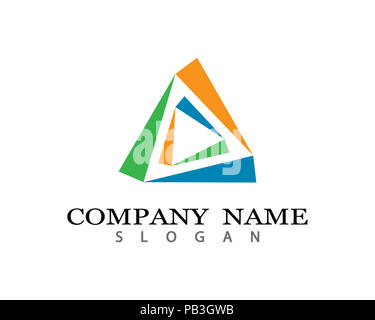Dreieck logo Vorlage Vektor icon Abbildung design Stockfoto