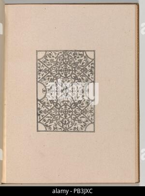 Kopien nach dem 'Livre contenant moresques passement de'. Artist: Nach Jacques Androuet Du Cerceau (Französisch, Paris 1510/12-1585 Annecy). Maße: Blatt: 4 13/16 x 3 9/16-in. (12,2 × 9 cm) Platte: 4 1/2 x 3 5/16 in. (11,5 × 8,4 cm) Insgesamt: 10 1/16 x 7 7/8 in. (25,5 × 20 cm). Datum: 19. Jahrhundert (?). Modernes Album mit 19 Radierungen mit maurischen Designs nach dem französischen Künstler Jacques Androuet Du Cerceau. Museum: Metropolitan Museum of Art, New York, USA. Stockfoto