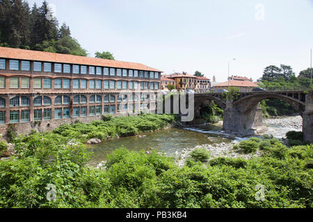 Ex wolle Werk Maurizio Sella, jetzt Fondazione Sella und andere Verwendungen, Biella, Piemont, Italien, Europa Stockfoto