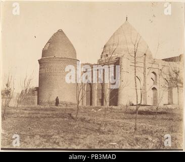 [Der Turm von "Chihil Dukhtaran', Mausoleum von 40 Töchter, 1056.]. Artist: Möglicherweise von Luigi Pesce (Italienisch, 1818-1891). Datum: 1840s-60s. Museum: Metropolitan Museum of Art, New York, USA. Stockfoto