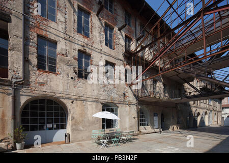 Ex wolle Werk Maurizio Sella, jetzt Fondazione Sella und andere Verwendungen, Biella, Piemont, Italien, Europa Stockfoto