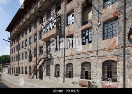 Ex wolle Werk Maurizio Sella, jetzt Fondazione Sella und andere Verwendungen, Biella, Piemont, Italien, Europa Stockfoto