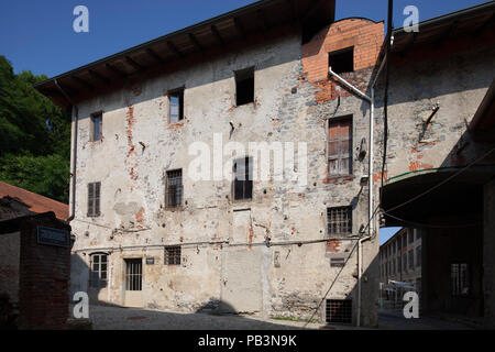 Ex wolle Werk Maurizio Sella, jetzt Fondazione Sella und andere Verwendungen, Biella, Piemont, Italien, Europa Stockfoto