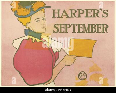 Harper's, September. Artist: Edward Penfield (Amerikanische, Brooklyn, New York 1866-1925 Beacon, New York). Maße: Blatt: 13 11/16 x 18 5/16 in. (34,7 × 46,5 cm). Herausgeber: Harper's. Datum: 1896. Museum: Metropolitan Museum of Art, New York, USA. Stockfoto