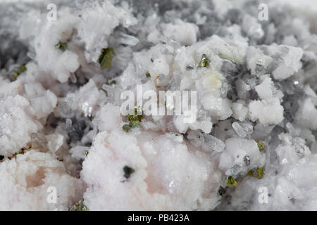 Pyrit und Bleiglanz durch Quarz, natürliche Crystal absorbiert, Close-up Stockfoto