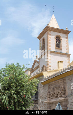 Glockenturm der Parroquia de San Mateo in Lorca, Murcia, Spanien Stockfoto