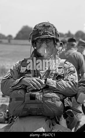 WW2 Fallschirmjäger (Reenactment) Stockfoto