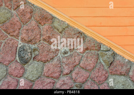 Straßenszene in der Stadt - Hotel wall Details, Puerto Baquerizo Moreno, Insel San Cristobal, Ecuador Stockfoto