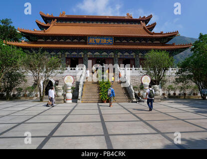 Die buddhistischen Kloster Po Lin am Ngong Ping, Lantau Island, Hong Kong China Stockfoto