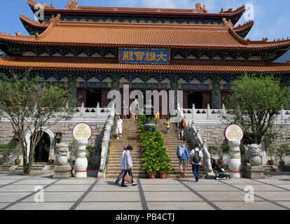 Die buddhistischen Kloster Po Lin am Ngong Ping, Lantau Island, Hong Kong China Stockfoto