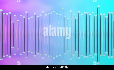 Abbildung: Glas pole Equalizer. Stockfoto
