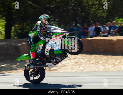 James Hillier, einer Kawasaki ZX-10RR. Stockfoto