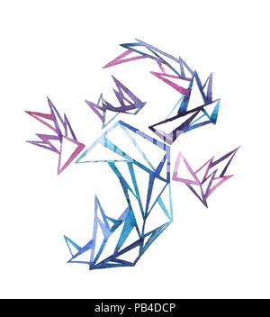 Abstrakte Aquarell Crystal Elements. Vector EPS 10. Stock Vektor