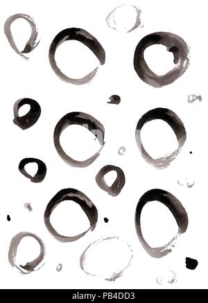 Aquarell Kreise Muster. Vector Hintergrund Stock Vektor