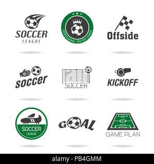 Fußball-Icon-set Stockfoto