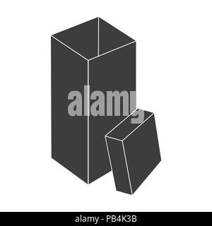 Boxing, Umhüllung, Fall, und anderes Symbol in schwarz Stil., Container, Paket, Symbole in der Sammlung. Stock Vektor