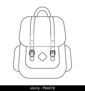 Hipster Rucksack Symbol in Grobentwurf auf weißem Hintergrund. Hüfthose style Symbol vektor Illustration. Stock Vektor