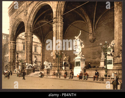 1653 Die Lodge des Lancers (d. h. Loggia dei Lanzi), Florenz, Italien - LCCN 2001700796 Stockfoto