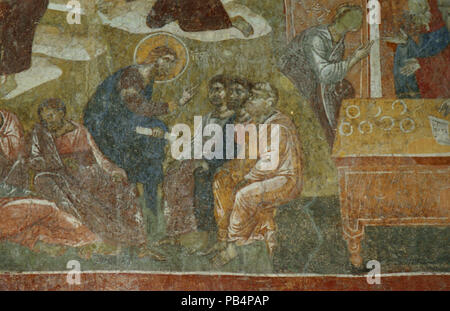 1156 Gemälde in St. Demetrius Kirche (Markova Sušica) 055 Stockfoto