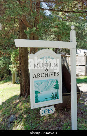 Bowen Island Museum und Archiv auf Bowen Island in der Nähe von Vancouver, British Columbia, Kanada Stockfoto