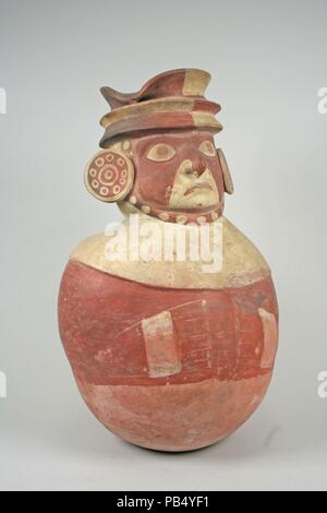 Krieger Leiter Jar. Kultur: Moche. Maße: Gesamt: 16 cm. (41,28 cm). Datum: 2.-5. Jh.. Museum: Metropolitan Museum of Art, New York, USA. Stockfoto