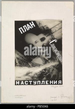 Plan der sozialistischen Offensive. Artist: Gustav Klucis (Russisch, Lettland 1895-1938 Moskau). Abmessungen: Bild: 7 3/8 x 5 1/2 in. (18,7 × 13,9 cm) Berg: 11 5/8 in. X 8 3/8 in. (29,6 × 21,2 cm). Datum: 1929-30. Museum: Metropolitan Museum of Art, New York, USA. Stockfoto