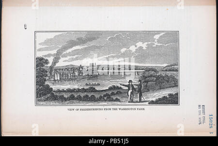 1812 Ansicht von Fredericksburg vom Washington Farm. (Spotsylvania County, Virginia) (NYPL Hades -256681-EM 15029) Stockfoto