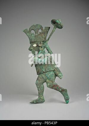 Profil Krieger Ornament. Kultur: Moche (Loma Negra). Abmessungen: H. 9 5/8 in. (24,5 cm). Datum: 390-450. Museum: Metropolitan Museum of Art, New York, USA. Stockfoto