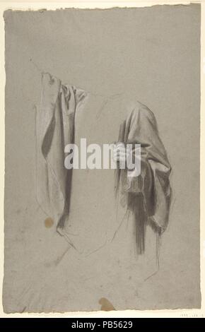 Vorhänge Studie für Saint Remi (Mitte registrieren; Studie für die Wandmalereien in der Kapelle Saint Remi, Sainte-Clotilde, Paris, 1858). Artist: Isidore Pils (Französisch, Paris 1813/15-1875 Douarnenez). Abmessungen: 18 5/8 x 12 1/16-in. (47,3 x 30,6 cm). Datum: 19. Museum: Metropolitan Museum of Art, New York, USA. Stockfoto