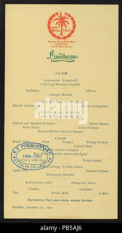 971 Mittagessen (by) ROYAL PALM HOTEL (at) "MIAMI Biscayne Bay, FL" (HOTEL gehalten ;) (NYPL Hades -275353-476452) Stockfoto