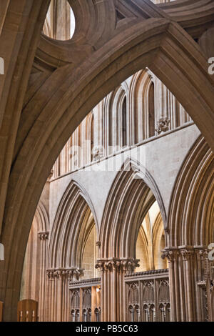 Arches Wells Cathedral Stockfoto