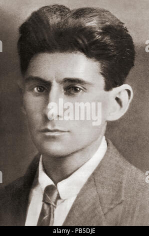 Franz Kafka, 1883 - 1924. Deutschsprachige Böhmischen jüdischen Schriftsteller und Short story writer. Nach einer zeitgenössischen Print. Stockfoto