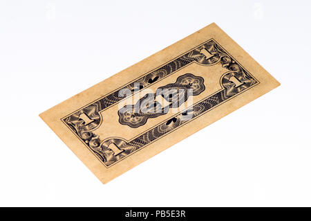 1 Cent Bank Note von Birma Stockfoto