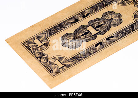 1 Cent Bank Note von Birma Stockfoto