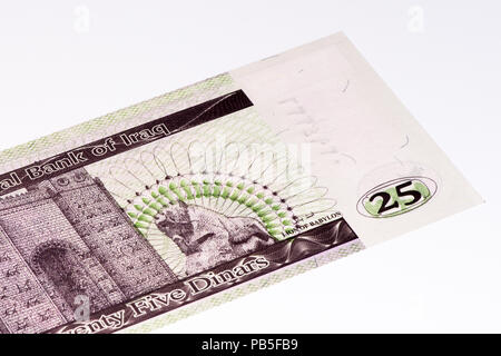 25 Irakischer Dinar Bank Note. Irakischer Dinar ist die nationale Währung der Irak Stockfoto