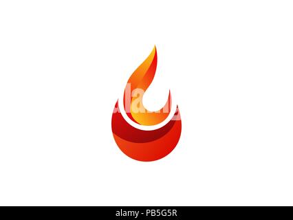 Feuer, Flamme, Logo, einfach heißes Feuer Symbol design Vector, moderne Zeichen heißen Flammen Schriftzug Stock Vektor